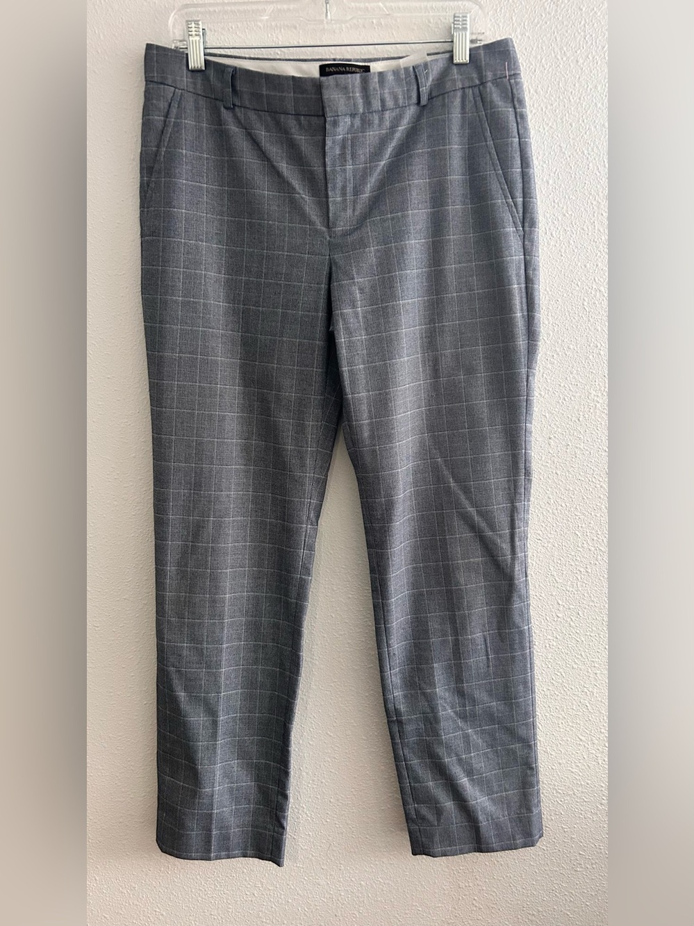Banana Republic Blue Windowpane Dress Pants